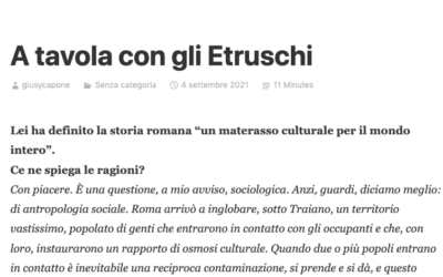 A tavola con gli Etruschi – Intervista di Giusy Capone